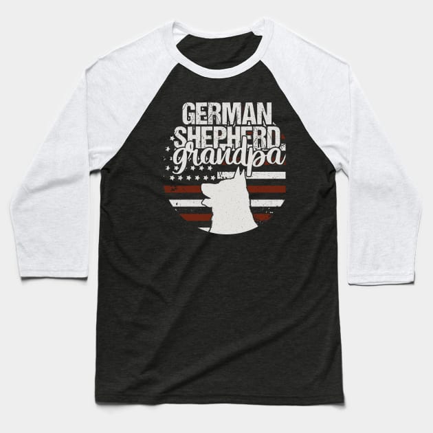 German Shepherd Grandpa Baseball T-Shirt by Tesszero